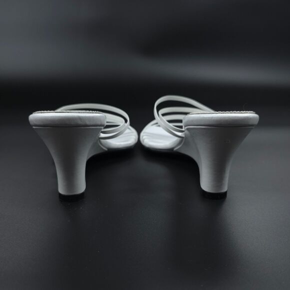 REIKE NEN 5 Strap Wedge Heels White Leather 90s Minimal Y2k Clean Girl Modern 6 - Picture 8 of 12